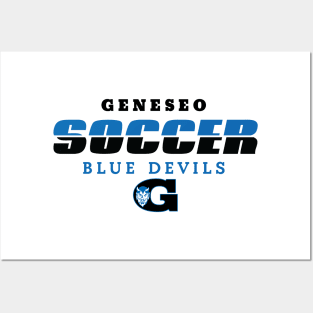 Geneseo Soccer Split Design - BLUE Posters and Art